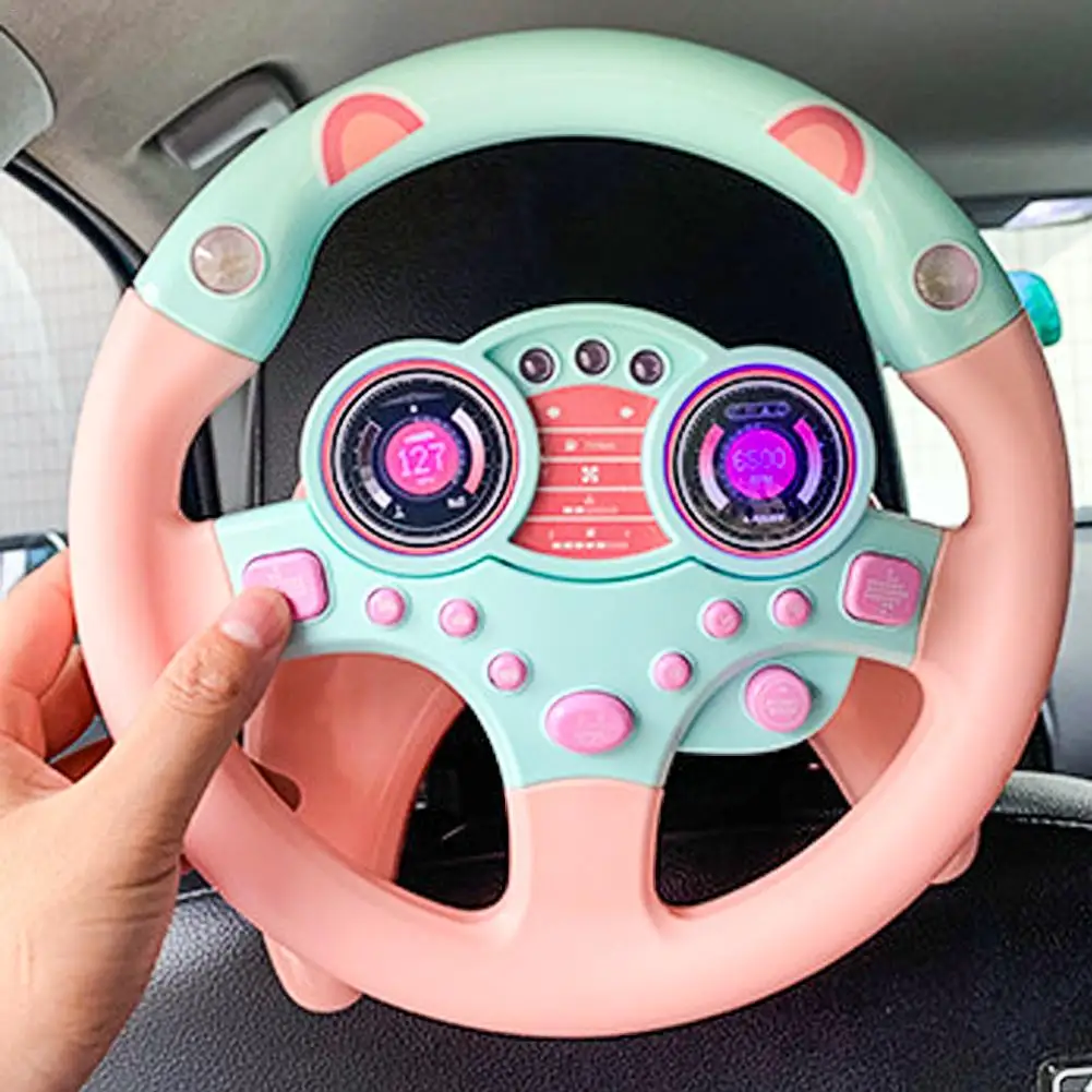 Детский моделирующий руль светильник звуковая музыка для вождения развивающие