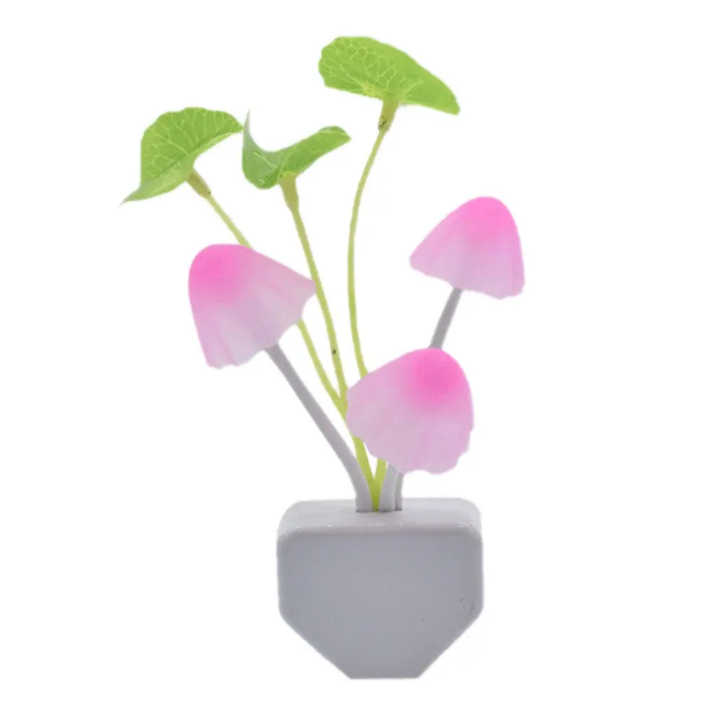 Цветной цветной светильник с контролем листьев лотоса гриб спальня