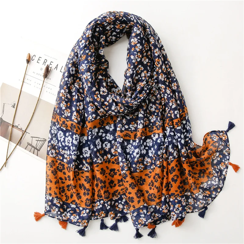 

Fashion Design Tassel Viscose Shawl Scarf High Quality Neckerchief Autumn Winter Foulards Hijab Sjaal Stole Bufandas Pashmina