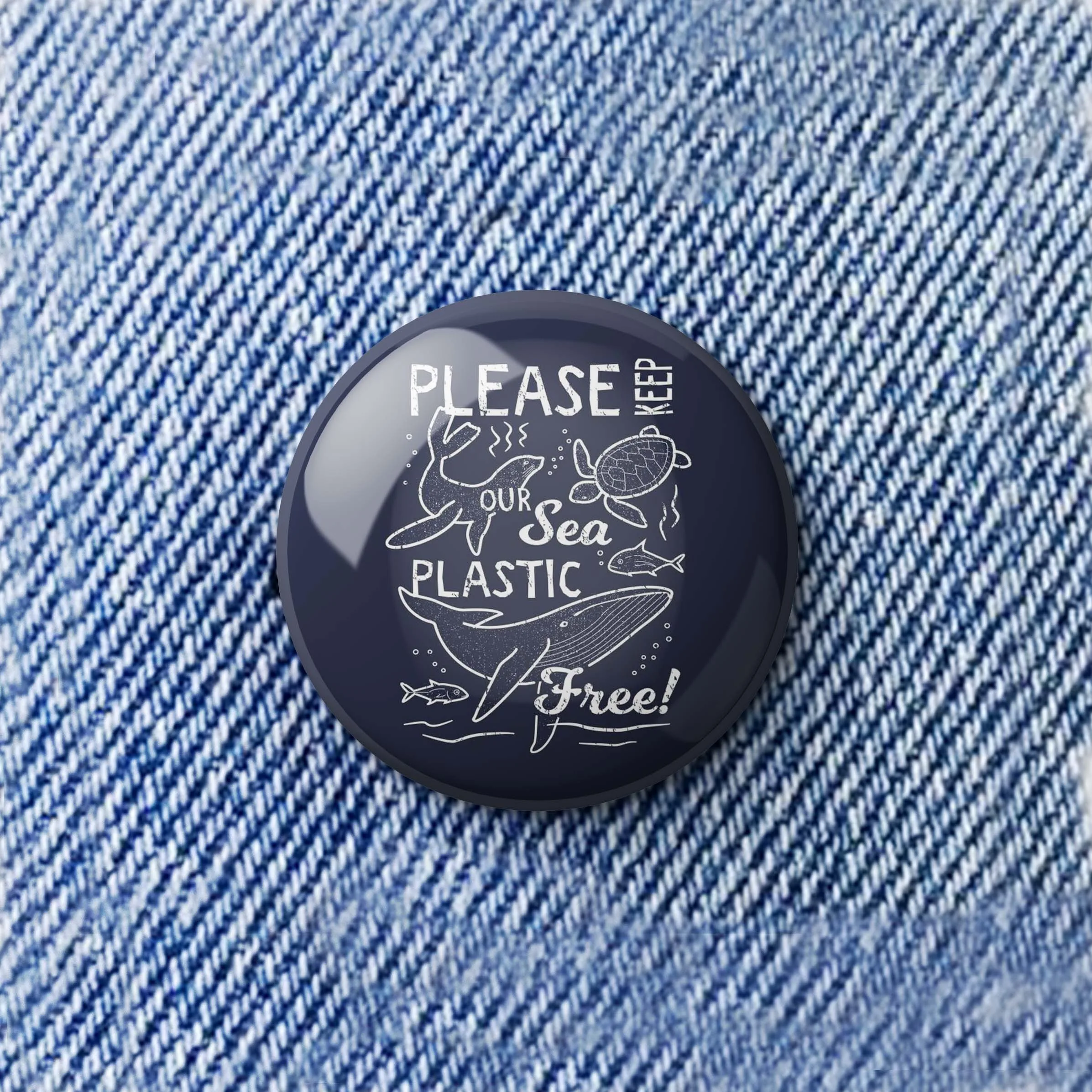 

Please Keep Our Sea Plastic Free Marin Soft Enamel Pin Hat Metal Badge Lover Jewelry Gift Creative Women Cute Funny Decor