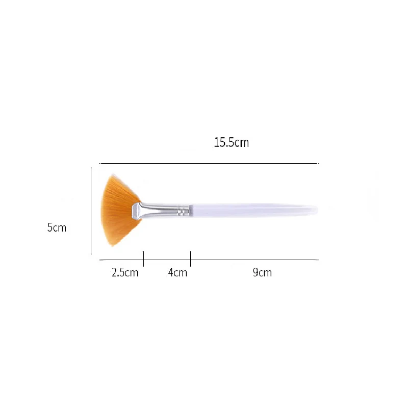 

Makeup Brushes Fan-shaped Foundation Loose Powder Concealer Blending Blush Plastic Handle Brush Cosmetic Beauty Makeup Tool