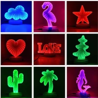 led mirror light tunnel neon light 3d wave pattern creative night light for party holiday bedroom game room decoration neon lamp