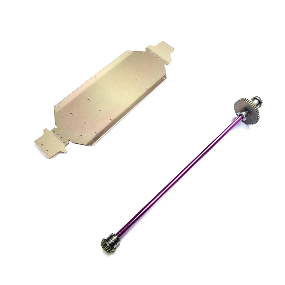 Marco de chasis de Metal para Wltoys 124019 124018 1/12, tablero y eje Central principal de Metal-0