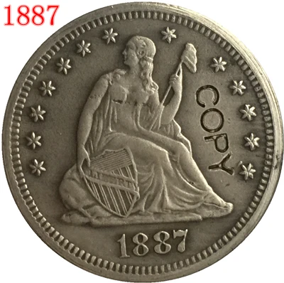 

USA 1887 LIBERTY SEATED QUARTER DOLLARS COPY COINS