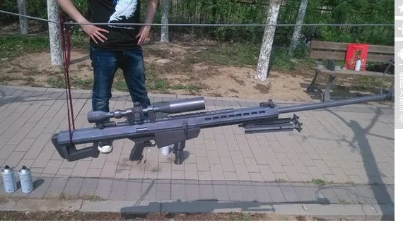 Снайперская винтовка Barrett M82A1 145 см Масштаб 1:1 3D бумажные модели сделай сам детская