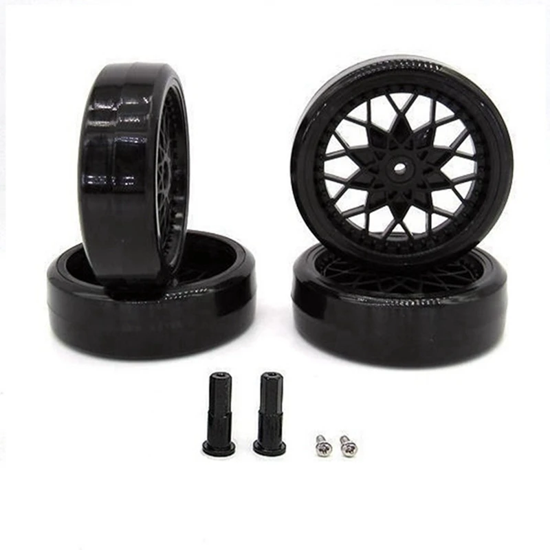 

Hard Pattern Drift Tire Tyre Wheel with Metal 5mm Wheel Hub Hex Adapter with 4PCS Combiner Wheel Hub Hex Adapter