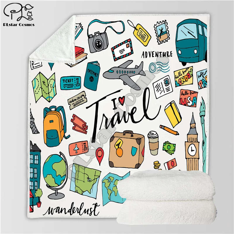 Ретро хиппи автобус мир и любовь одеяло 3D печать шерпа на кровать дети девочки