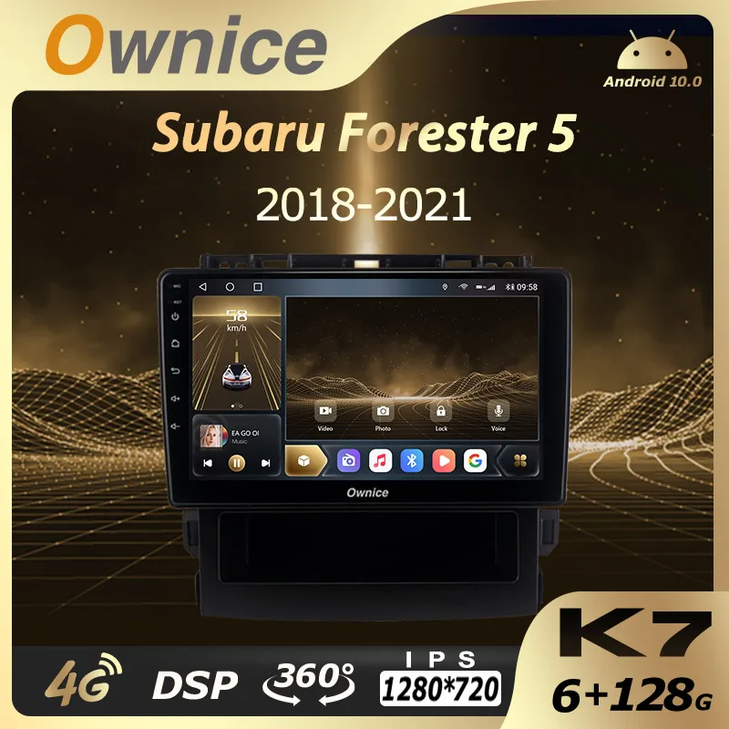 

K7 Ownice 6G+128G Android 10.0 Car Radio For Subaru Forester 5 2018 - 2021 Multimedia Player Video Audio 4G LTE GPS Navi