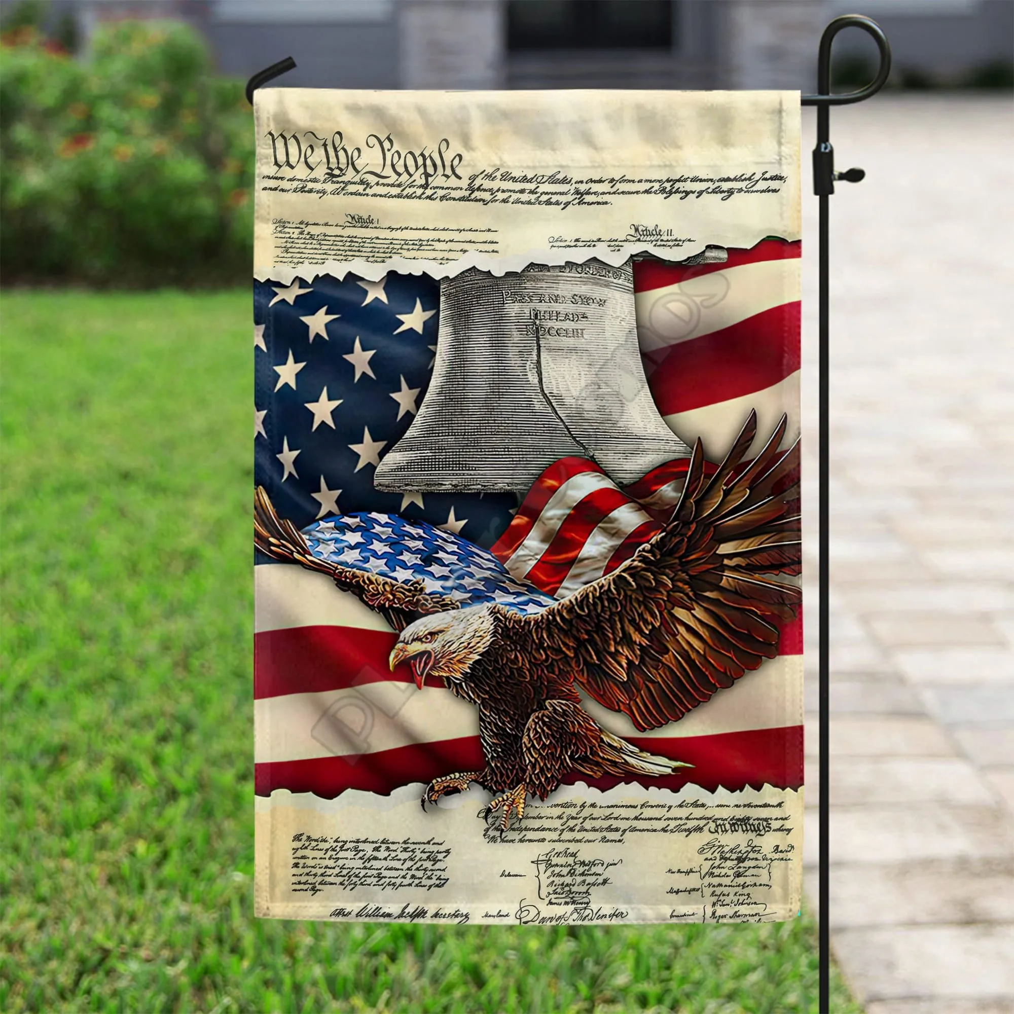 American eagle Flag 3D Full Printing Garden Flags Hanging House Decoration Double-sided |