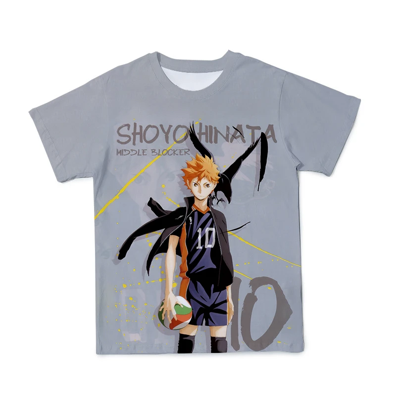 

New Summer Hot Sale 3D Anime T-Shirt Youth Casual Wear Volleyball Fashion Large Size Boy College Style 100-6XL