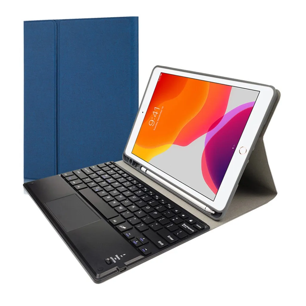 B Продукты для iPad 10,2 дюймов беспроводной Bluetooth чехол клавиатура подставка Смарт Тонкий чехол поддержка дропшиппинг - Цвет: B