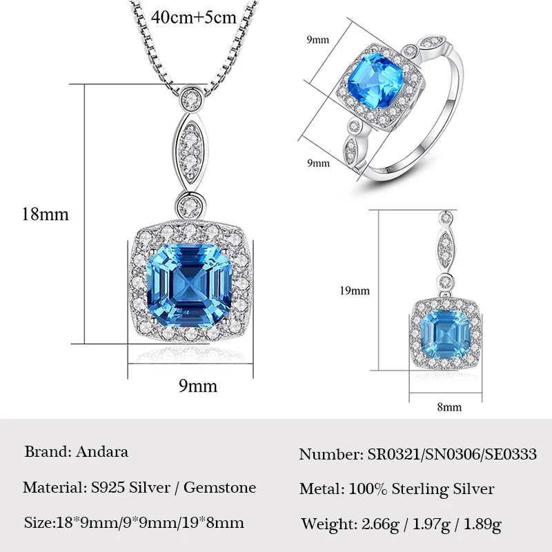 Комплект из колье и серёг серебра 100% пробы | Украшения аксессуары