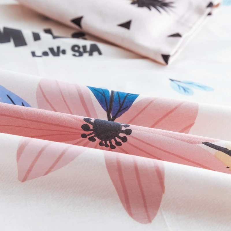 

Yaapeet 3pc set Bed Sheets +2 pc free pillowcase Flat Sheet Striped Printed Bed Bedspreads Queen Bed Cover Dressers for Bedroom