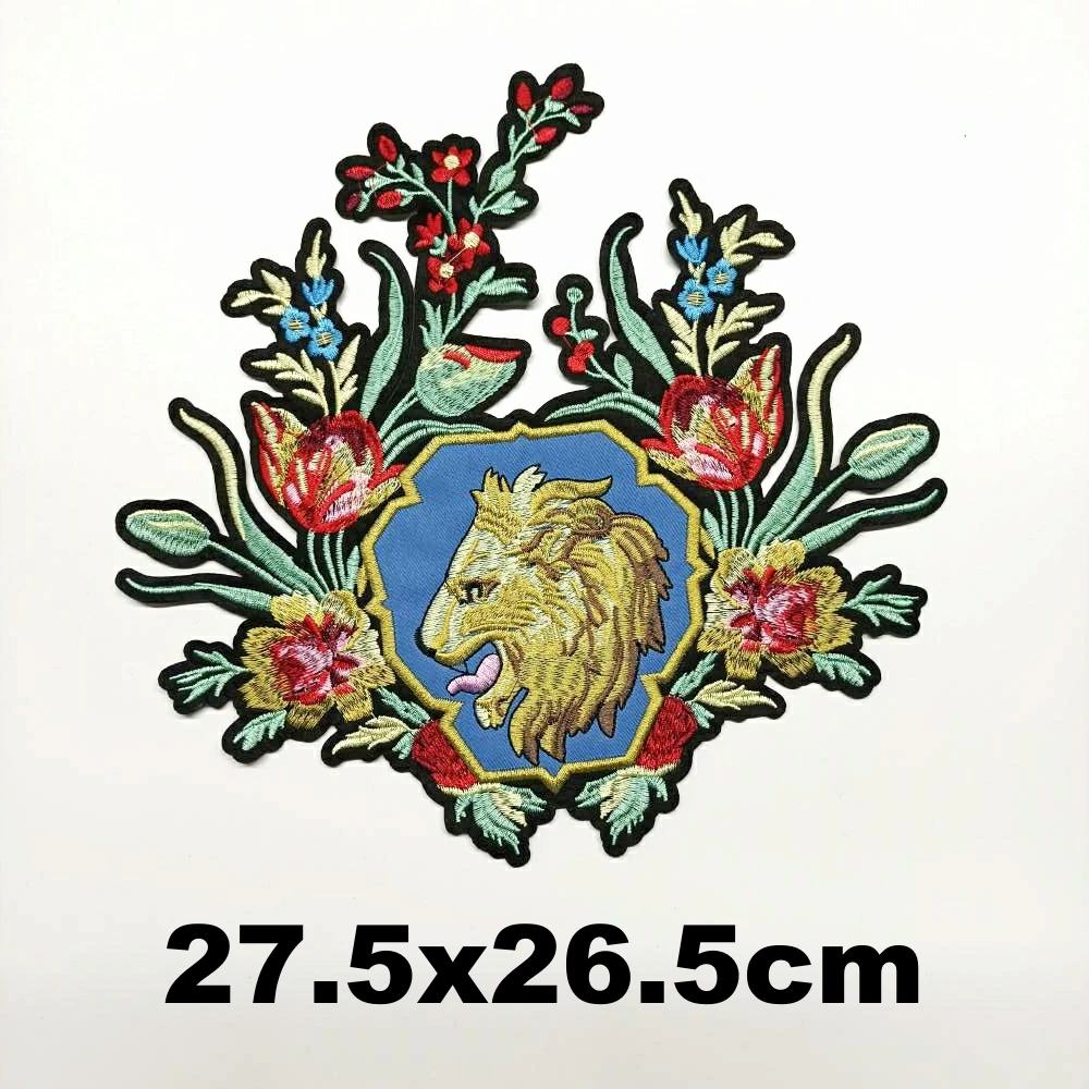 

Large Embroidery Big Tiger Flower Animal Cartoon Patches EE-3157