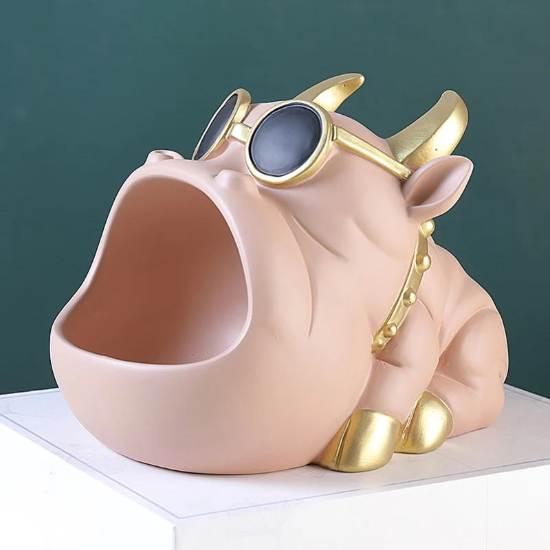 

Cool Dog Statue Home Room Decor 3D Figurine Miniature Sculpture Table Decoration Desk Sundries Storage Box Decorative Coin Bank