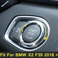 lapetus auto styling engine start stop ring keyless start system button frame cover trim fit for bmw x2 f39 2018 2021 abs