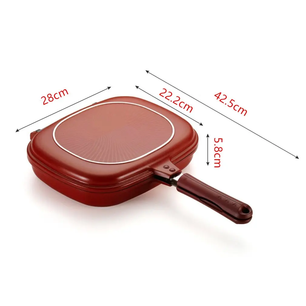 

Double-Sided Frying Pan Non-Stick Barbecue Cooking Tool Stable Durable And Reliable Cookware Suitable For Home Outdoor
