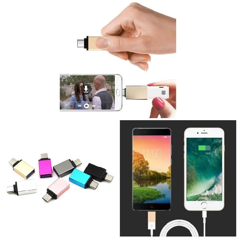 Переходник Mini USB 3 1 Type-C для кабеля 0 из алюминиевого сплава | Мобильные телефоны и