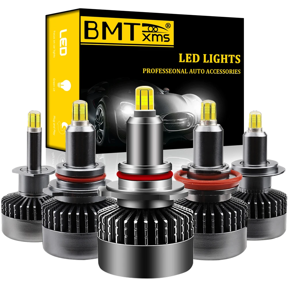 BMTxms H4 LED H7 H11 H8 HB4 H1 H3 9005 HB3 автомобильные лампы для фар машины 9012 100W 10000LM аксессуары