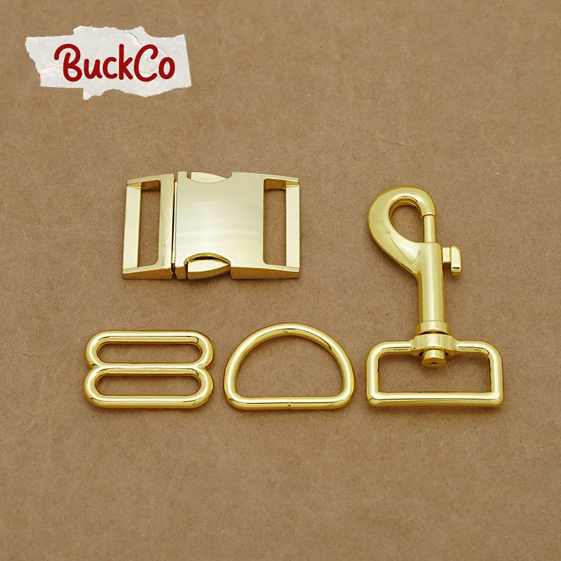 Желтое золото 30 мм (металлическая пряжка + Регулируемая D-образное кольцо