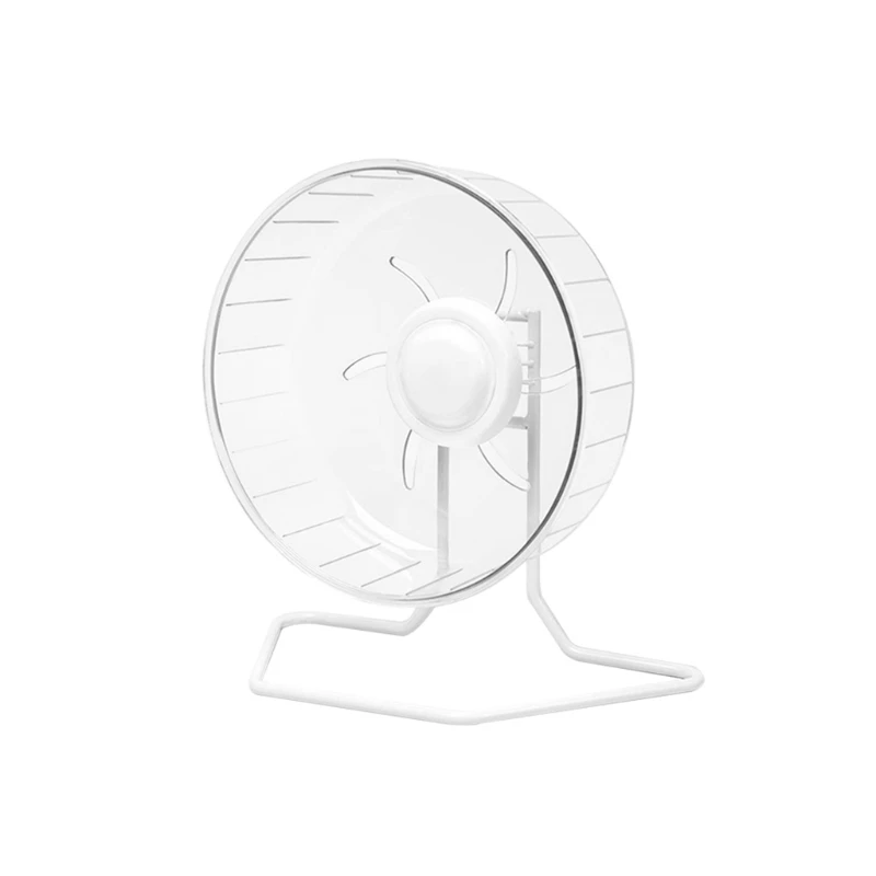 

Hamster Exercise Wheel with Metal Stand Silent Running Wheels for Gerbil Rat Anti-Slip Plastic Saucer Easy to Assemble