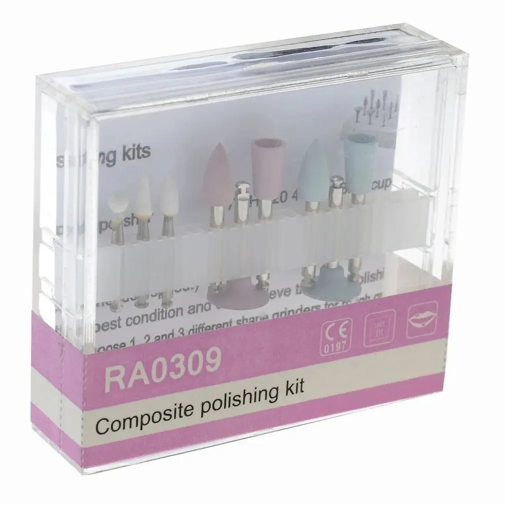 

9pcs/set Dental Composite Polishing For Low Speed ​​Handpiece Contra Angle Kit RA0309 Oral Hygiene Teeth Polishing Kits