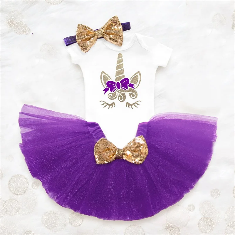 Единорог вечерние Платье для маленьких девочек летние Праздничные платья для маленьких детей Платье для первого дня рождения для детей для маленьких девочек, для новорожденных, многоярусная юбка наряды