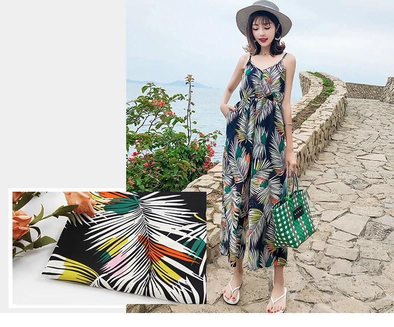 

Stretch printed single-layer impervious super soft chiffon printed fabric DIY top dress apparel fabric