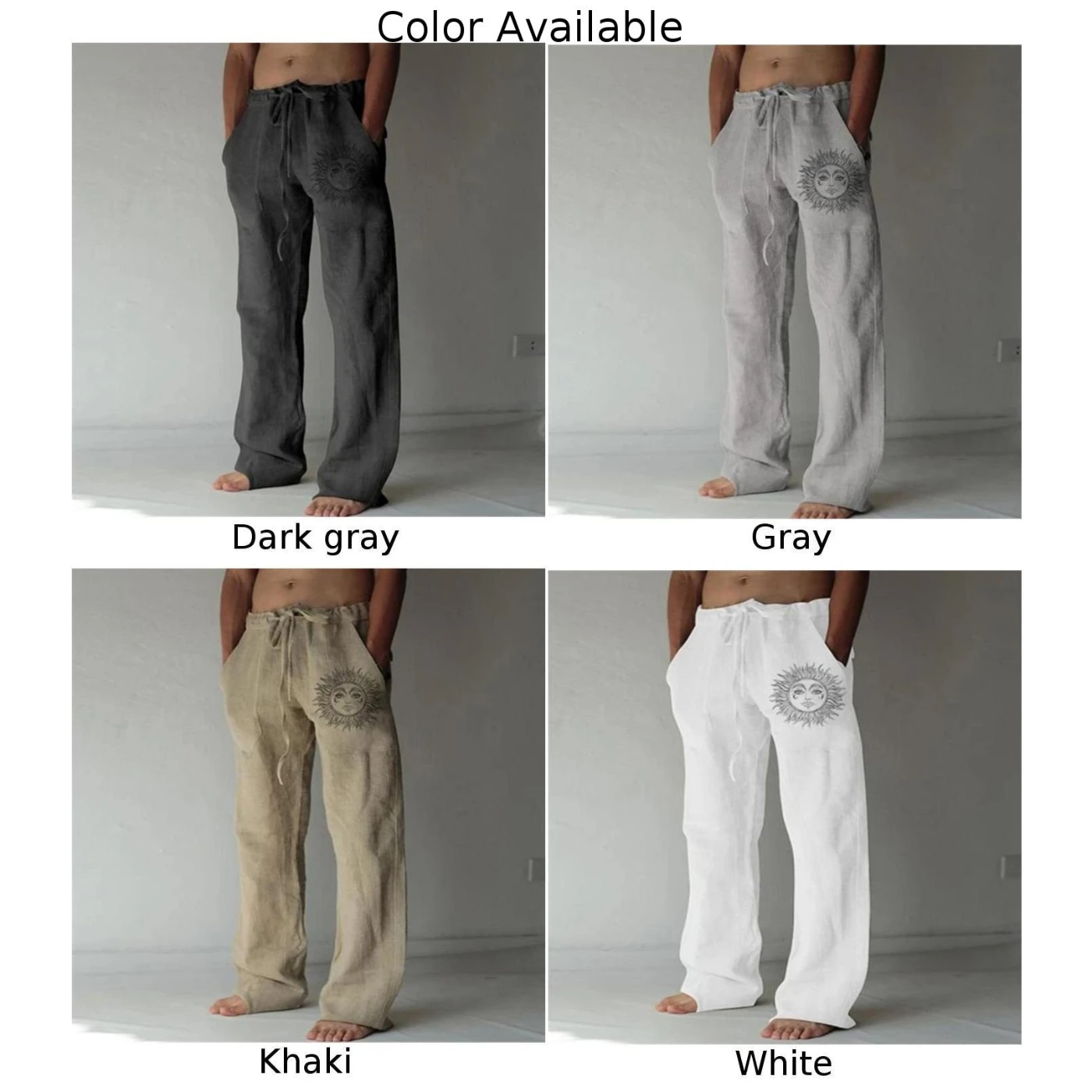 Мужские повседневные мешковатые спортивные брюки пляжные праздничные штаны для