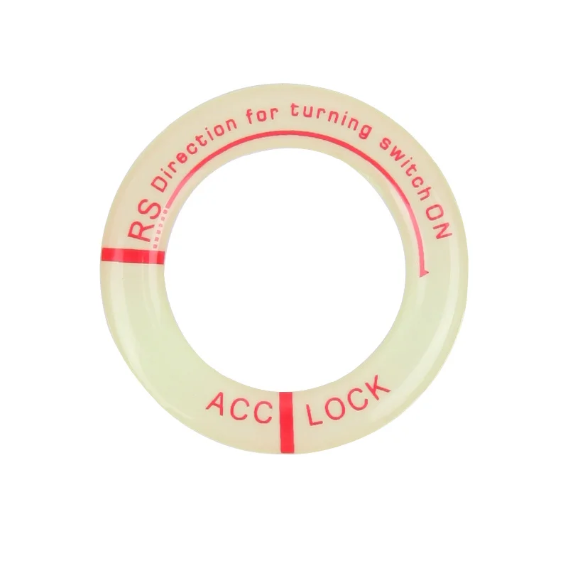 

Fluorescent Luminous Car Ignition Key Ring Sticker 3D Switch Cover Auto Motorcycle Styling Decoration Key Circle Accessories