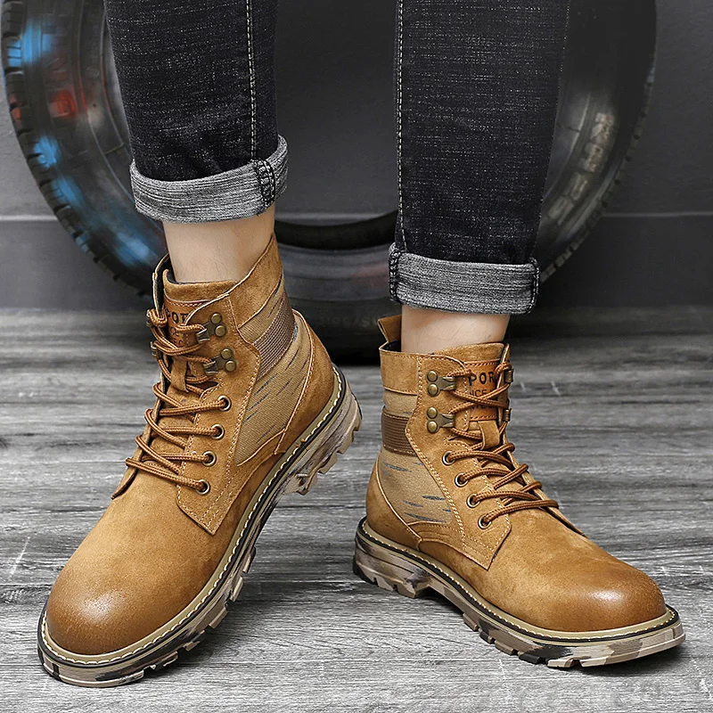 Роскошная брендовая кожаная замшевая обувь ручной работы Мужские осенние модные