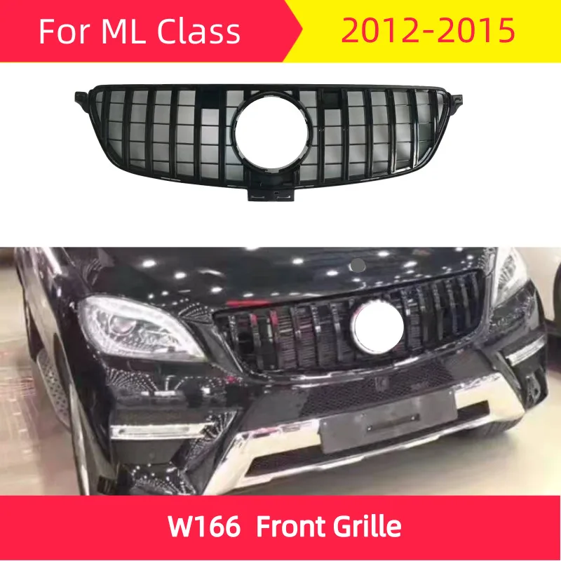 GT Передняя решетка для mercedes W166 2012-2015 мл класс ML300 ML320 ML350 ML400 ML450 ABS передняя