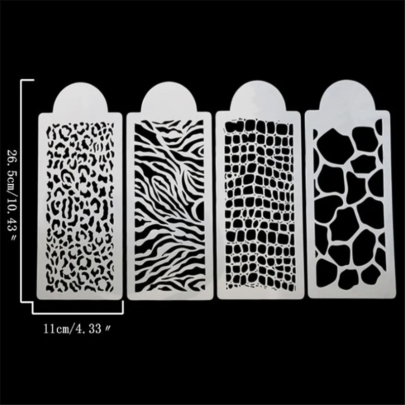 4 шт./компл. формочки для украшения торта с леопардовым принтом зебры трафарет