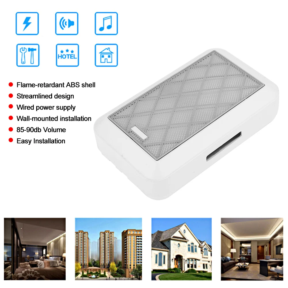 

Электронное проводное Doorbel 220V Dingdong, звуковая Механическая домашняя система управления дверным звонком для дома, офиса, отеля