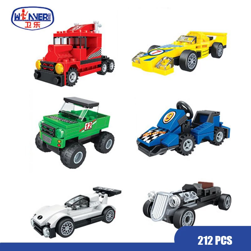 212 шт. гоночный автомобиль совместимый с брендом скоростной чемпион городской