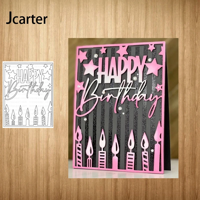 

2021 New Metal Cutting Dies Happy Birthday Candle Craft Scrapbooking Handmade Knife Mould Blade Punch Stencils Dies Cut Model