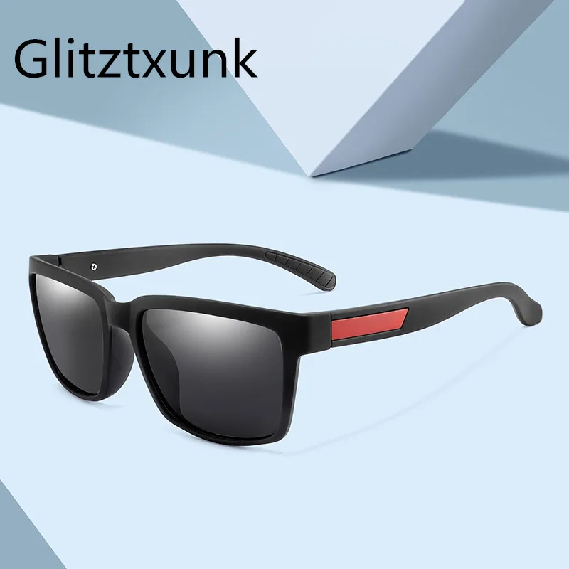 

Glitztxunk Polarized Sunglasses Men Square Brand Designer Vintage Outdoor Driving Sun Glasses Male Goggles Shadow UV400 Oculos
