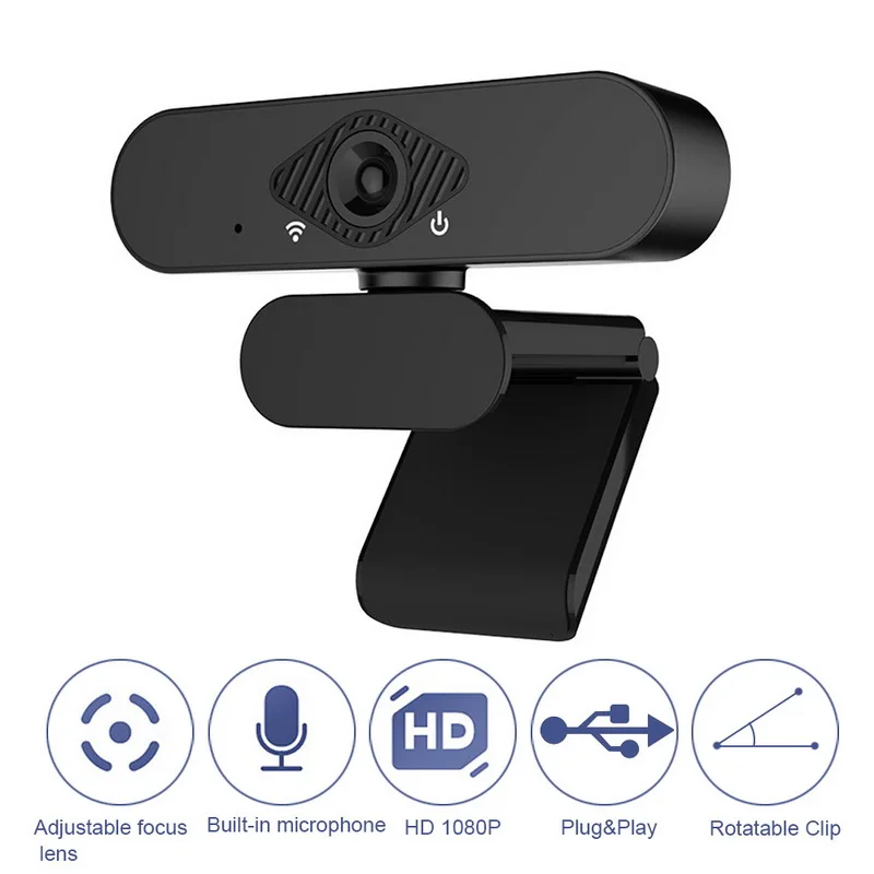 ПК Компьютерная веб камера 1080P Full HD USB с автофокусом 5 слойная стеклянная линза