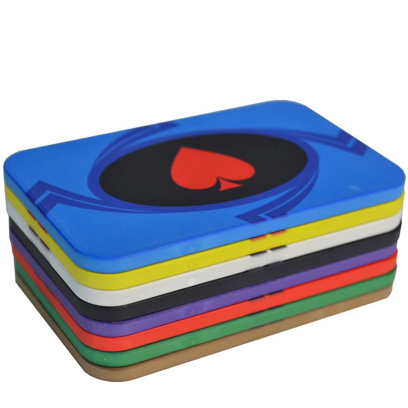 Набор керамических чипов для покера Персиковое сердце Техасский Холдем 20 шт. 8