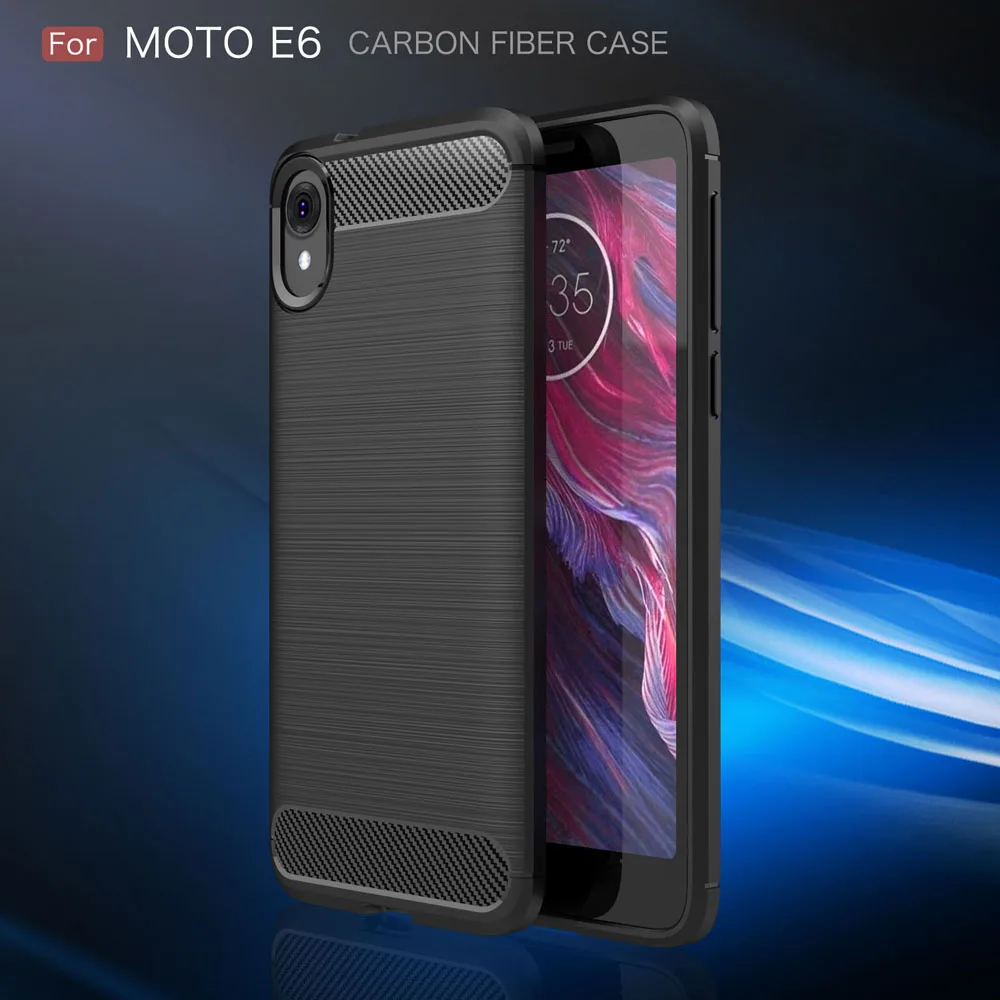 Чехол из углеродного волокна 5.45For Moto E6 чехол для Motorola E 6th Gen телефона лента на
