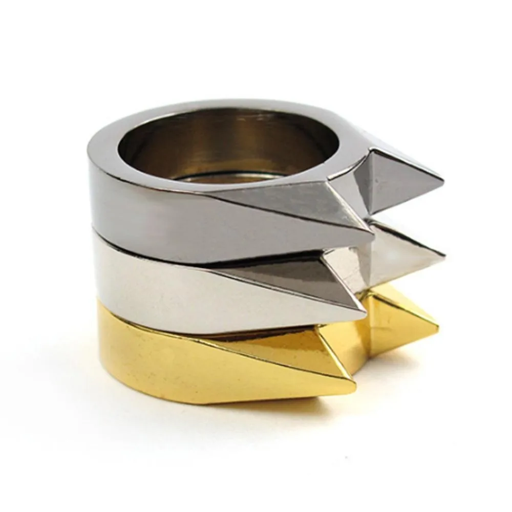 Punk Finger Ring Men Women Cool cute Cat Ear Self Defence Pendant Keychain Multifunction Outdoor Survival Tool Jewelry Gifts