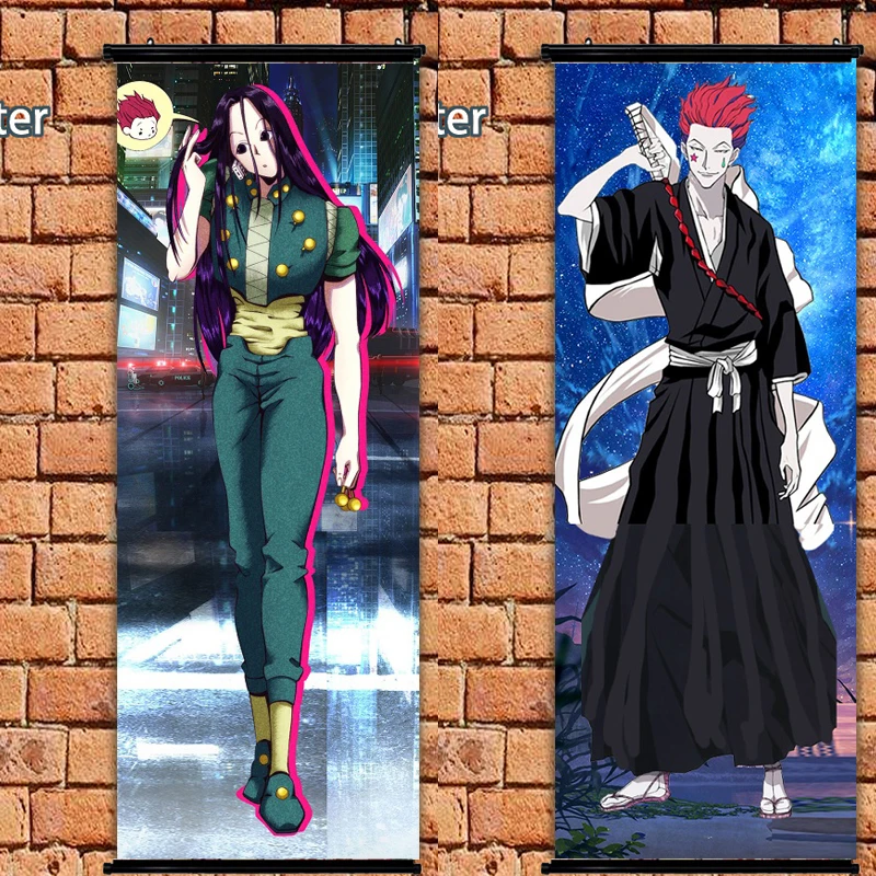 

Постер с аниме Hunter X Hunter Illumi Zoldyck, украшение для дома, Настенная картина с длинным рисунком