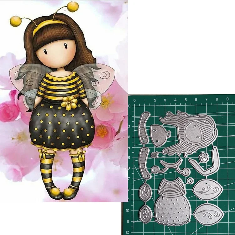 77 bee girl трафареты для рукоделия Скрапбукинг штампы Новые поступления