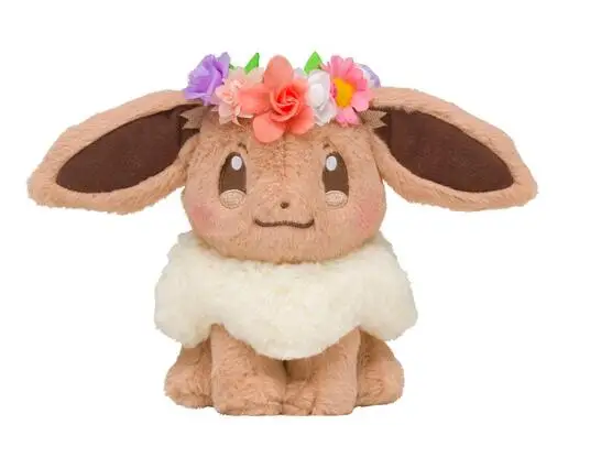 Японское аниме PIKACHU & Eevee с цветочной головкой Кольцо Ver. Плюшевые