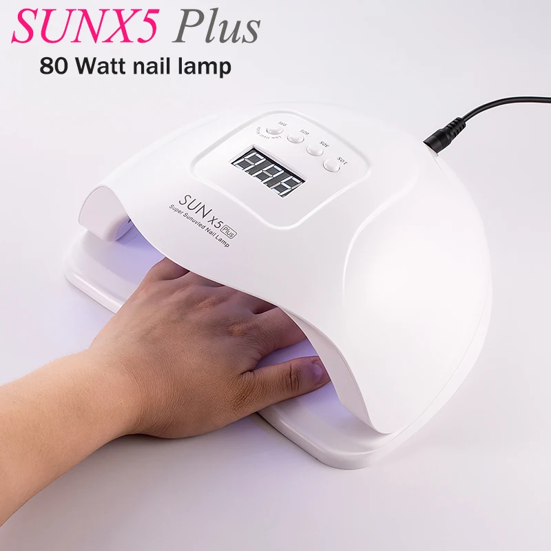 x5-white-80W-36LEDs УФ-лампа 90 Вт Гибридный СВЕТОДИОДНЫЙ светильник SUN X7plus для маникюра ЖК-дисплей сушка весь Гель-лак для ногтей Инструменты uf светодиодный лампа для сушки гелевых ногтей - Цвет: x5-white-80W-36LEDs
