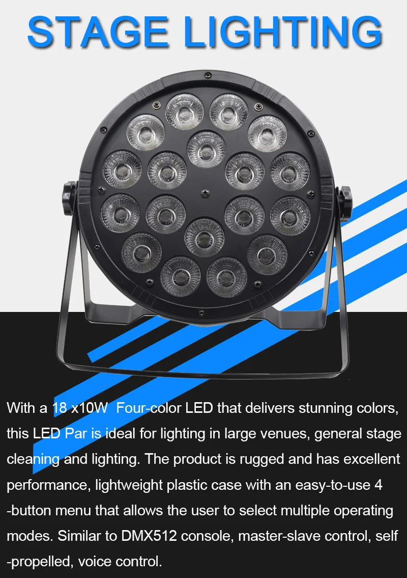 2 шт./лот 18x12 Вт RGBW 4в1 Led Par Светильник 18*12 Вт DMX512 Диско светильник s Профессиональный Сценический DJ оборудование Свадебный диско сценический светильник ing