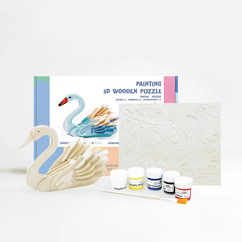 1 комплект деревянных пазлов домашние украшения 3D деревянные модели набор для