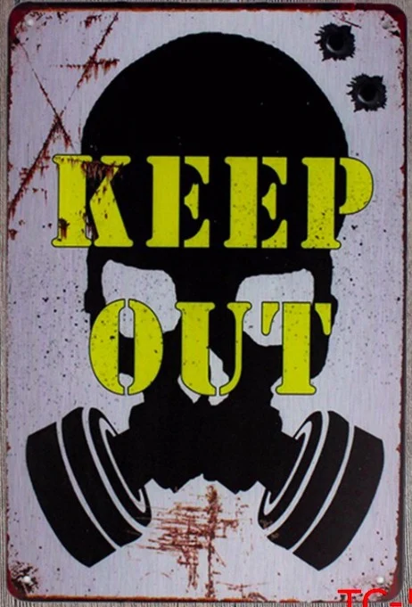 

1pc Keep out No trespassing plaques Tin Plate Sign wall man cave Decoration Poster metal vintage retro shabby decor garage