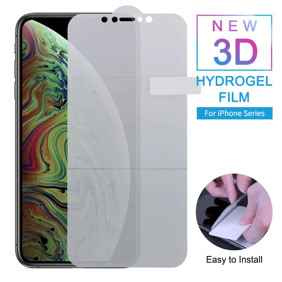 Полная защита экрана Гидрогелевая пленка для iPhone 8 7 6 6s X XS Max Plus XR 11 pro max наклейка