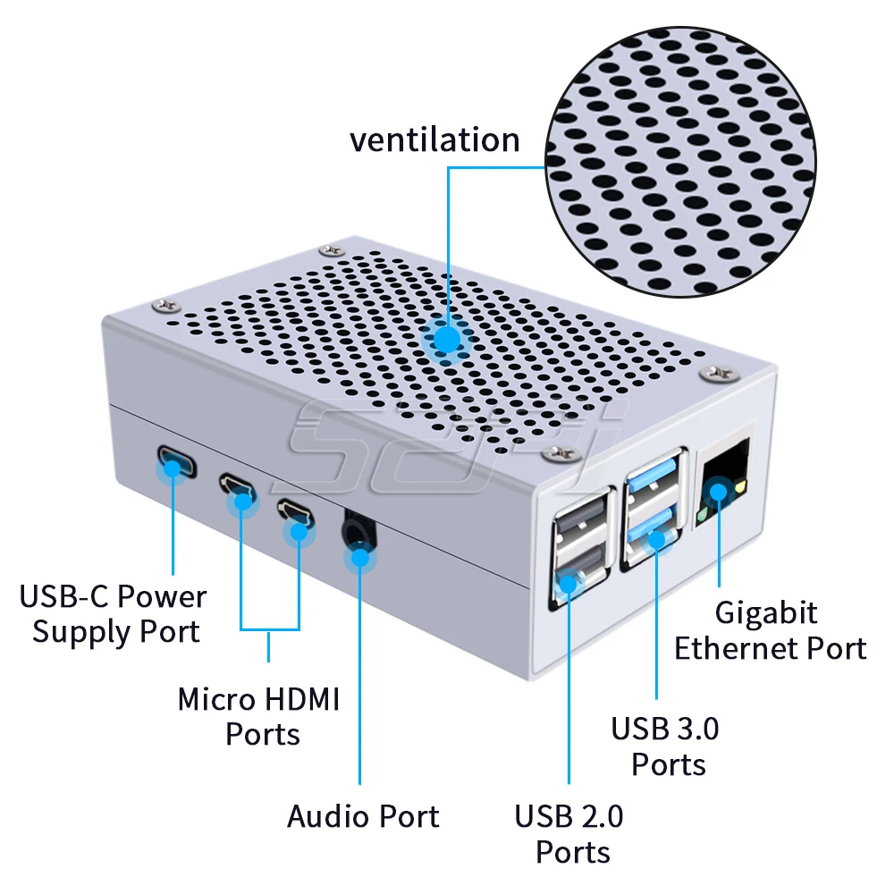 52Pi Новинка! Серебристый металлический чехол из алюминиевого сплава черный